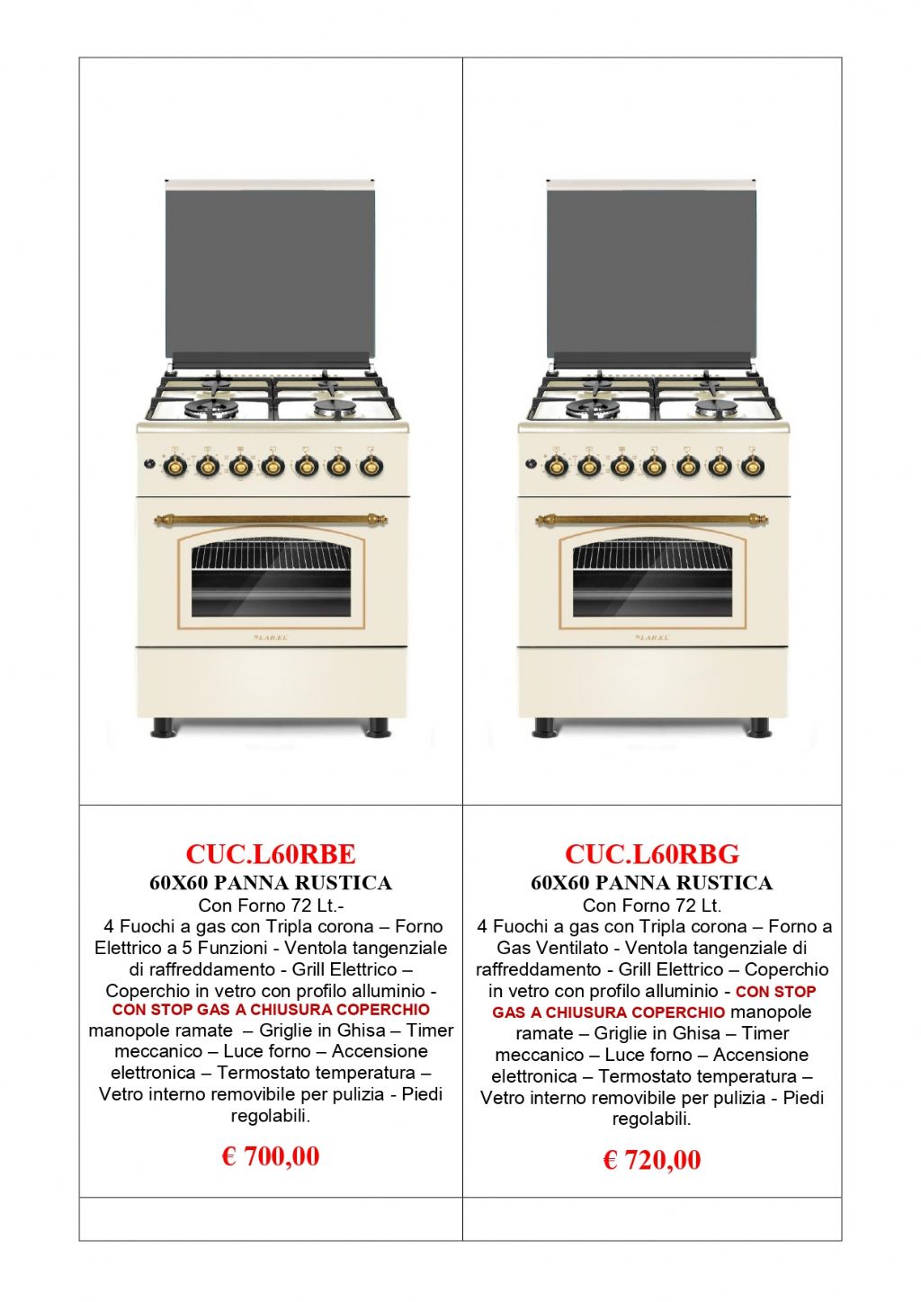 CUCINA LAREL L60RBE/L60RBG BEIGE